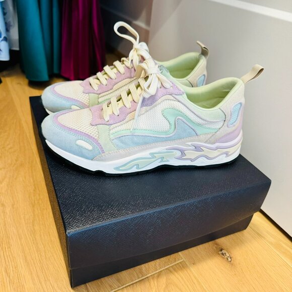 Sandro Pastel Flame Sneakers, Size 8 - Picture 2 of 8